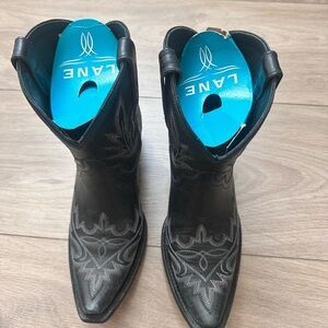 Lane Black Heeled Boots for Women